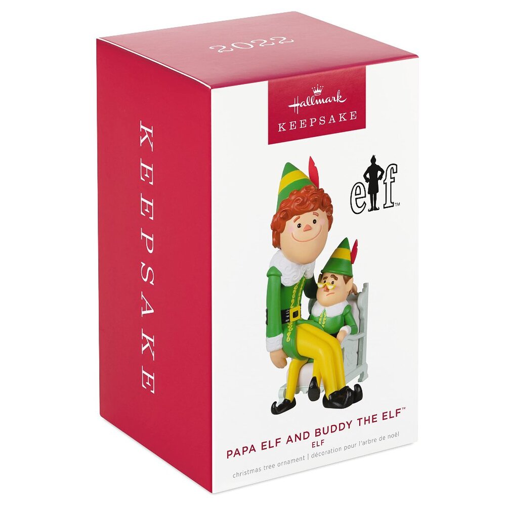 New! Elf Will Ferrell Christmas Movie Hallmark Keepsake Ornament 2022 Papa Elf